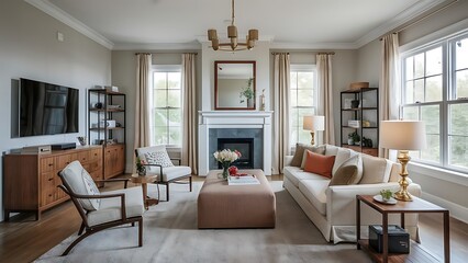 A beautiful dining room interior design with beautiful open space