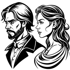 man-and-woman-profile-concept--an-illustration-of