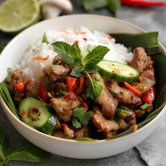 Thai Basil Chicken with Jasmine Rice
