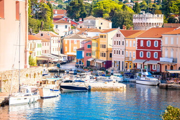 Obraz premium Town of Veli Losinj harbor colorful panoramic view, Island of Losinj