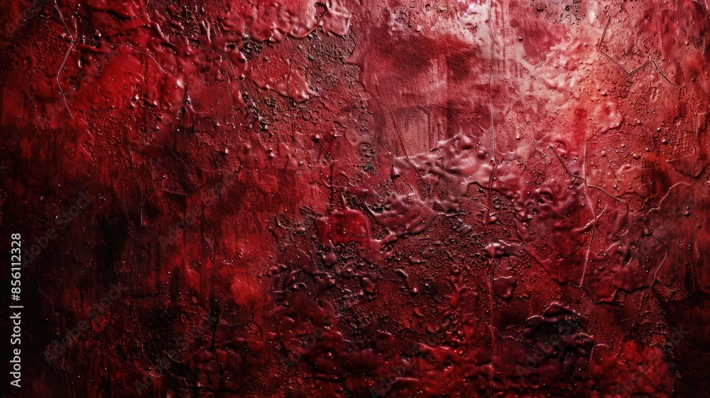 Wall mural red concrete grunge textured. generative ai