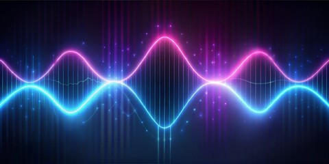 Fototapeta premium neon wave equalizer