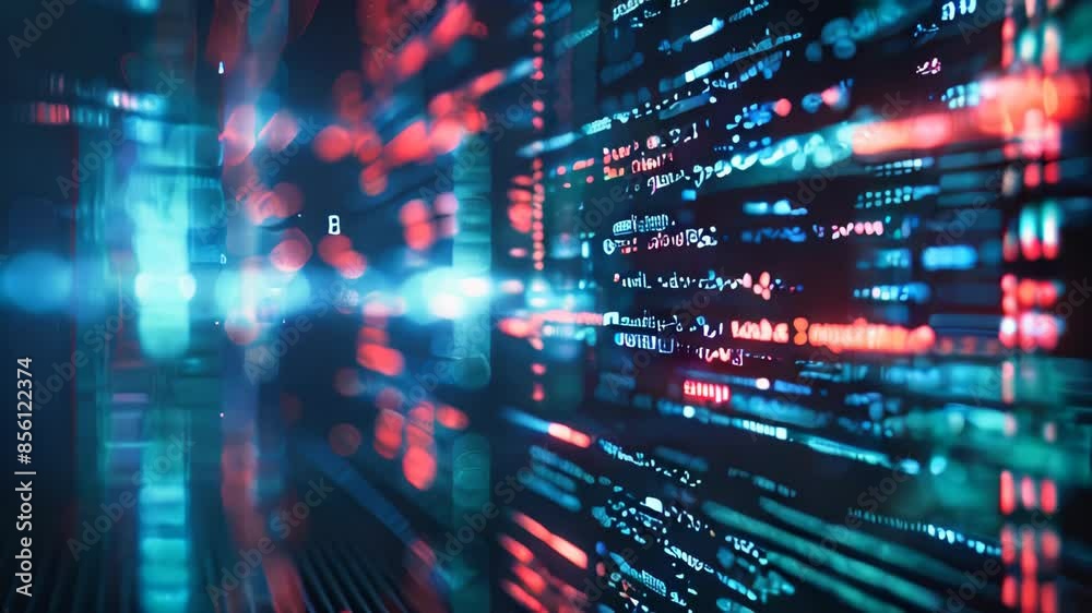 Poster abstract background of generic computer code. data and technology concept animation.