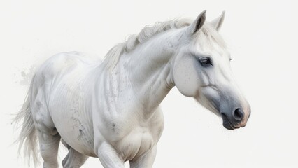 Naklejka premium Wildlife watercolor illustration style with horse image