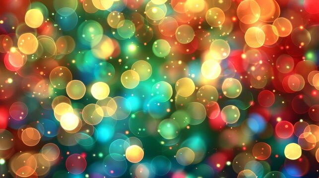 Create a seamless looping animated background of colorful bokeh lights