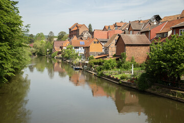 Fototapeta premium The Town of Bad Sooden Allendorf in the Werra Valley in German. High quality photo