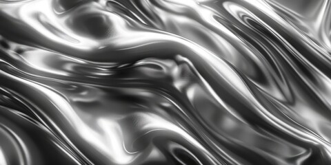 Abstract Silver Drapery: A Smooth and Shimmering Texture