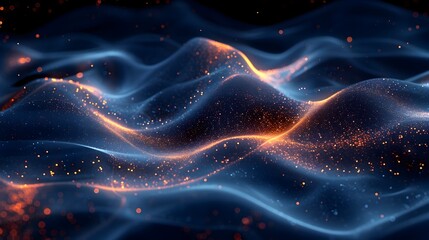 Fototapeta premium Captivating Cosmic Convergence - Glowing Celestial Swirls in the Night Sky