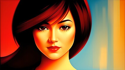 a woman with a red hair