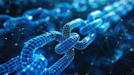 Blockchain technology and network concept. Blockchain and security concept