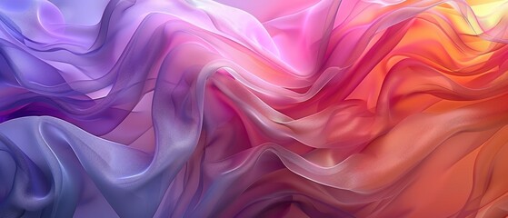 Obraz premium Abstract background of colorful fabric waves.