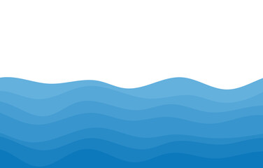 Background vector illustration of blue ocean wave layers