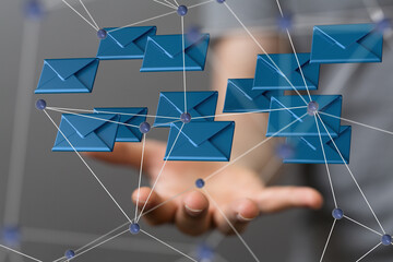 email marketing concept, send e-mail or newsletter.