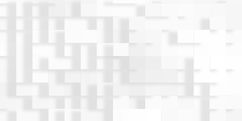 Geometric abstract white scaled cube boxes block background, seamless white or grey geometric business background, Abstract grey and white background with mosaic of white luxury pattern of squares.