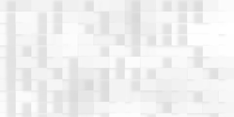 Geometric abstract white scaled cube boxes block background, seamless white or grey geometric business background, Abstract grey and white background with mosaic of white luxury pattern of squares.