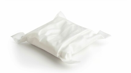 Naklejka premium Isolated white background wet wipes pouch