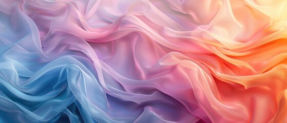 Obraz premium Abstract background of colorful fabric with soft, flowing texture.