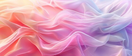 Abstract background of colorful fabric with soft, flowing texture.