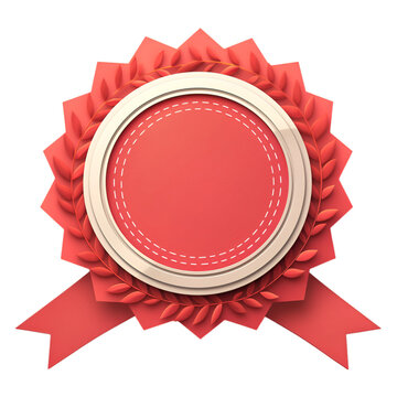 medal award with ribbon