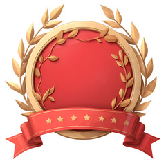 medal award with ribbon