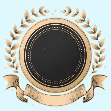 medal award with ribbon