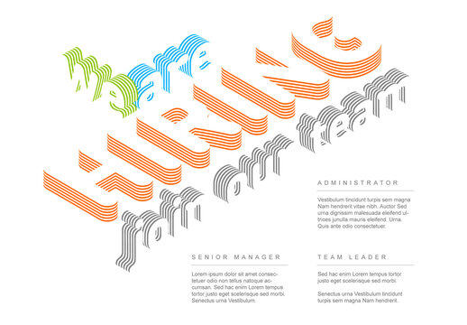We are hiring minimalistic flyer template - isometry lettering version