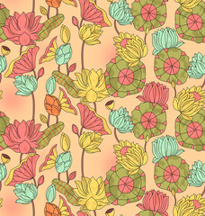 seamless pattern with flowers