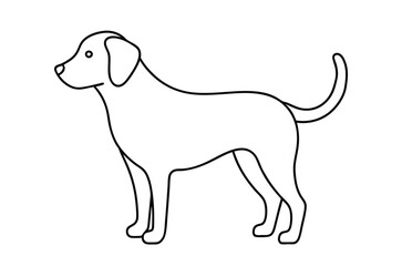 Dog Line art Drawing, continuous line drawing of dog, dogs vector