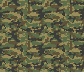 Fototapeta premium modern camouflage military texture, seamless pattern, classic green brown print