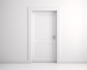 a white door in a room