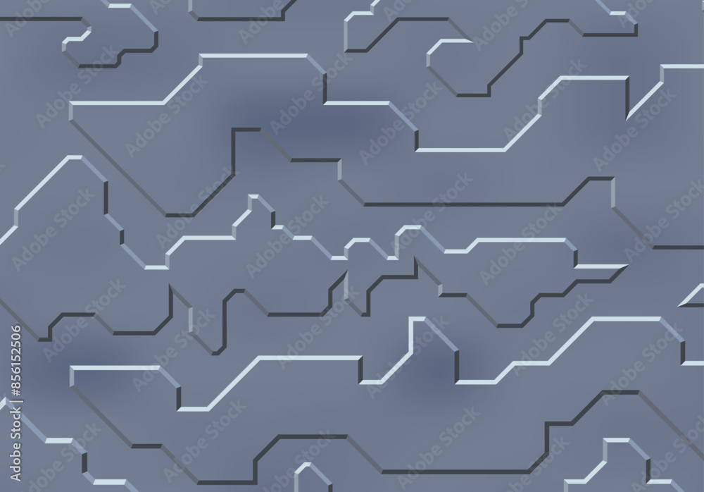 Poster Background with metallic panels texture, wires and circuit. Spaceship hull wall, technology background