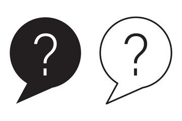 Comment question line icon set. faq line icon. question and answer pictogram. inquire bubble. ask or request sign. frequently asked questions icon for Ui designs.

