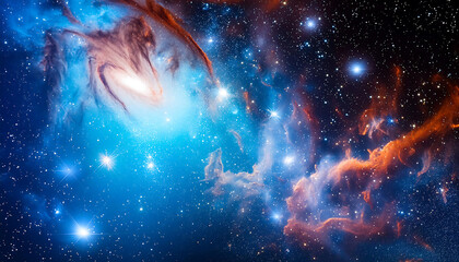 Nebula and Galaxies in Space: Abstract Cosmos Background – Stunning and Ethereal Visual Perfect for Sci-Fi Projects, Digital Art, Astronomy Content, and Creative Designs – High-Quality Image Capturing