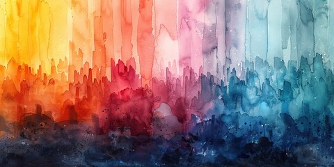 Obraz premium the background is an abstract pastel watercolor it is a rainbow background.image illustration
