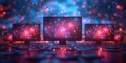 the concept of digital content a social network service streaming video and nft which is a non fungible token.stock image