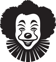Clown - minimalist and flat logo silhouette vector image