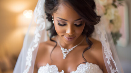 Beautiful african american bride