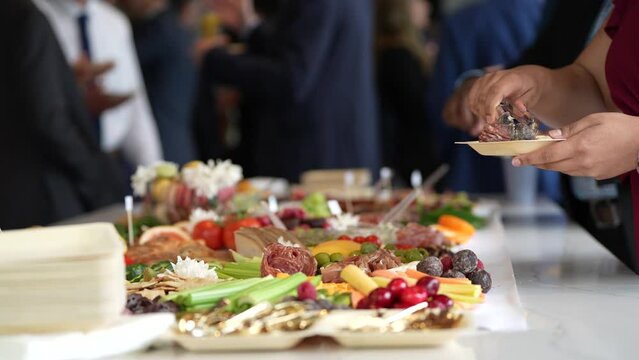 Food buffett spread racked focus 3