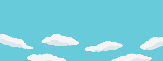 青空に浮かぶ雲のバナー