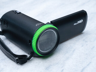 typical amateur full hd video camcorder © magann