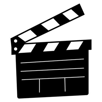 Opened movie shooting clapper board vector