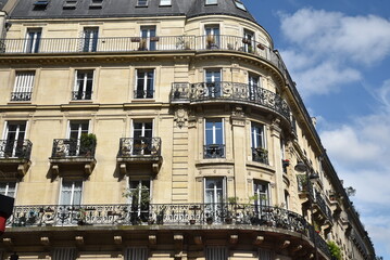 Immeuble haussmannien à Paris. France