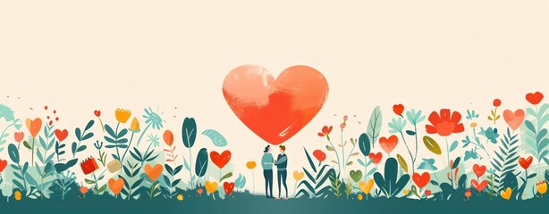 Volunteer appreciation template with heartwarming elements and plenty of copy space