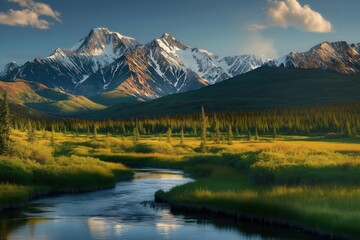 Fototapeta premium A river in the mountains
