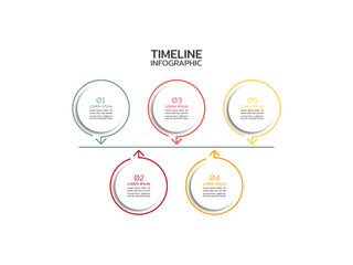 Vector infographic timeline elements design label. Business concept with 5 options or steps. Vector illustration.