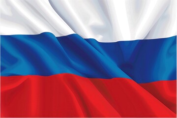 Fototapeta premium The Russian flag is red, blue and white in color Generative AI
