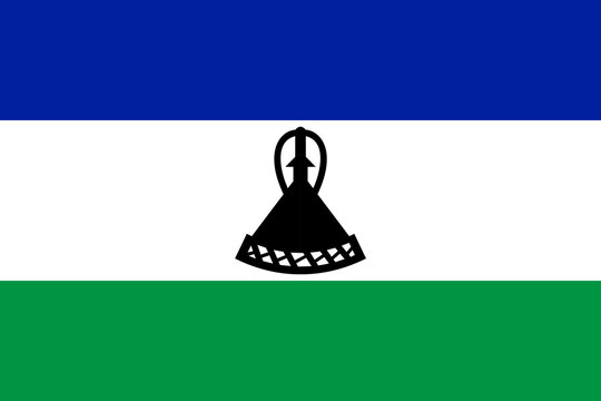 flag of Lesotho, official state symbol - Powered by Adobe