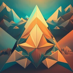 Enhance your projects with a vibrant abstract triangle background.