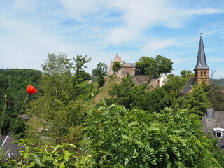 Burg Saarburg – auf dem Burgberg Saarburg bei der Stadt Saarburg in Rheinland-Pfalz