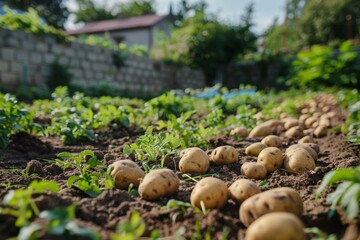 Community Garden Harvest: Sustainable Potato Growing and Eco-Friendly Agriculture in Action